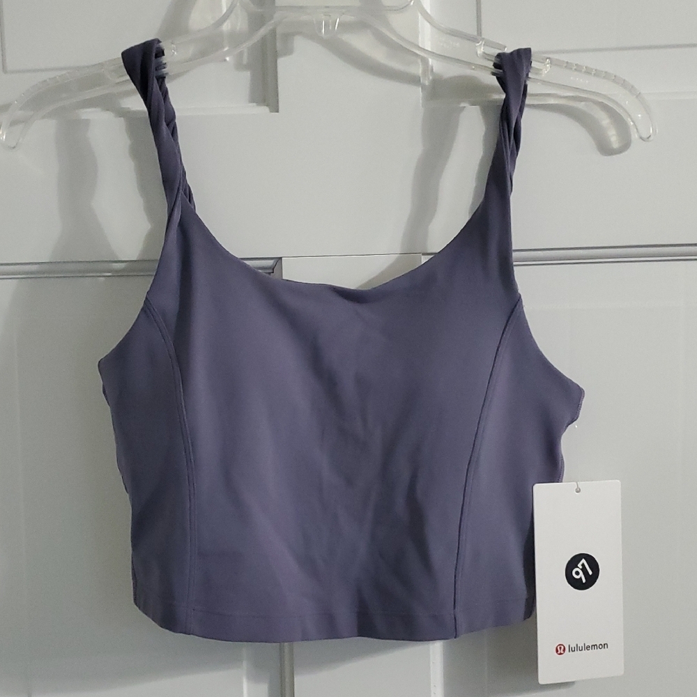 NWT Lululemon Align Twist Strap Crop Tank Grape Mist Sz XS